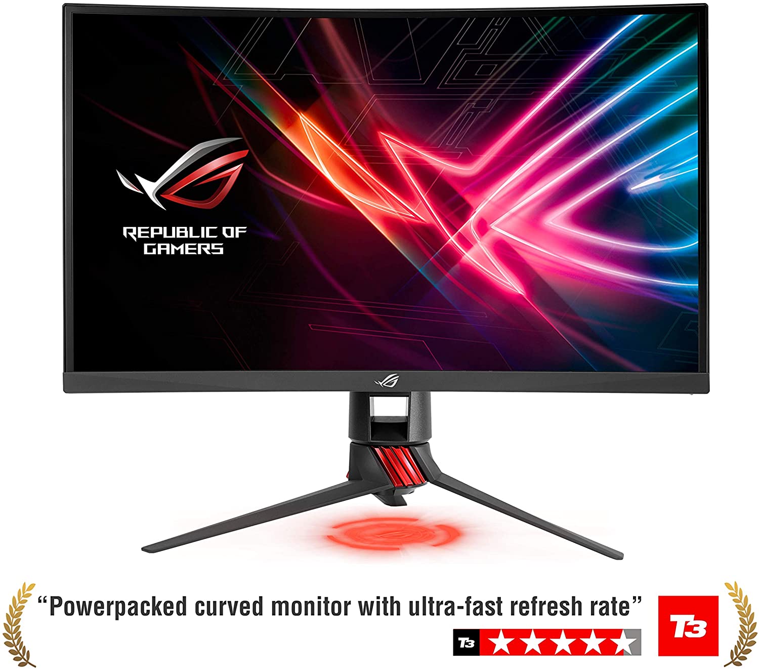 ASUS ROG Strix 27” Curved Gaming Monitor Full HD 1080p 144Hz DP HDMI DVI Fully Adjustable Function w/ Industry leading 3 years warranty (XG27VQ)